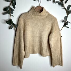 ASOS Design Cream Mock Neck Sweater LAST CALL